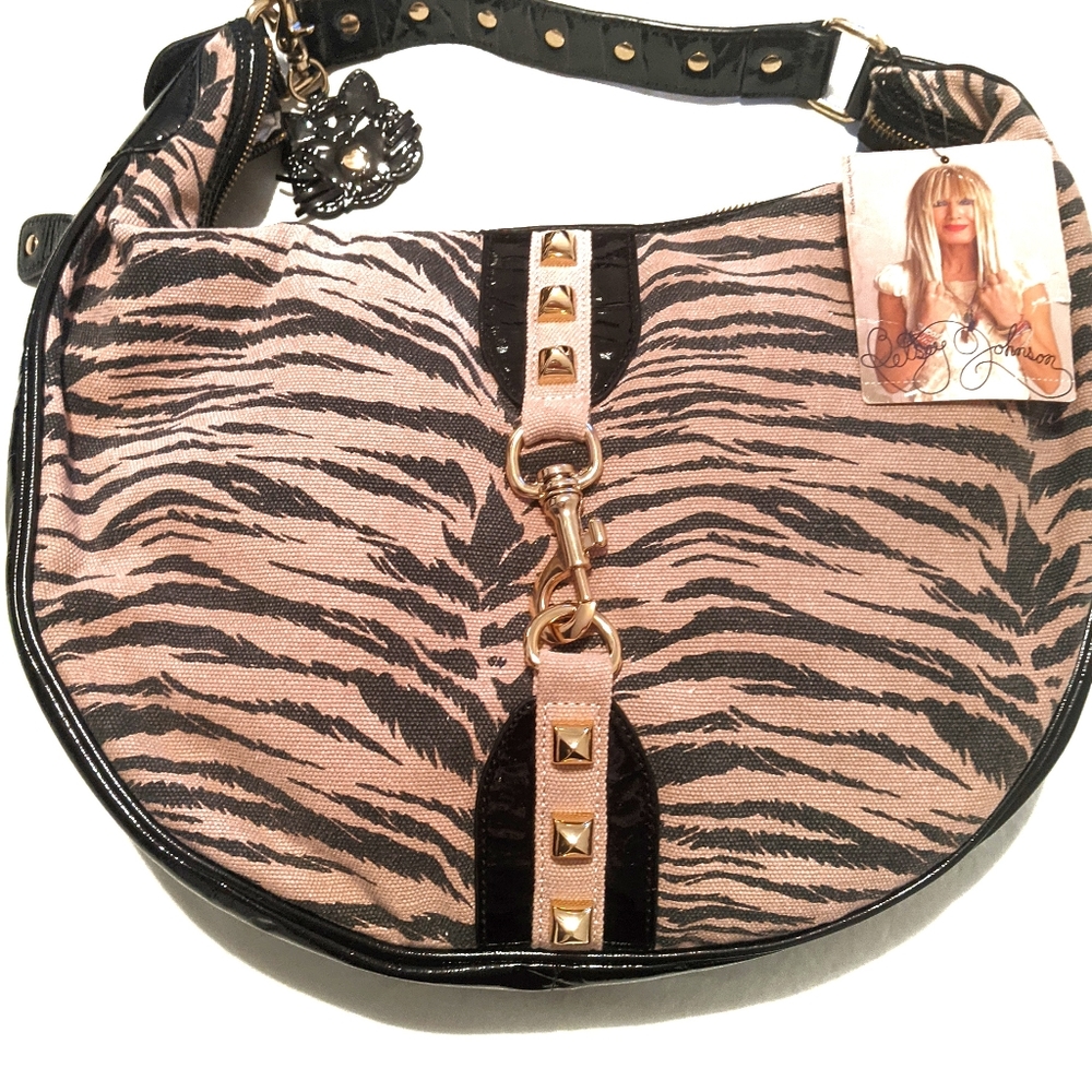 Betsey Johnson animal print hobo bag nwt